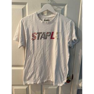 Staple  White Graphic Logo T-Shirt sz S EUC